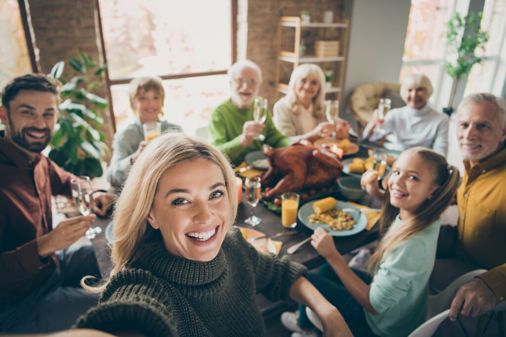 Family celebrating 